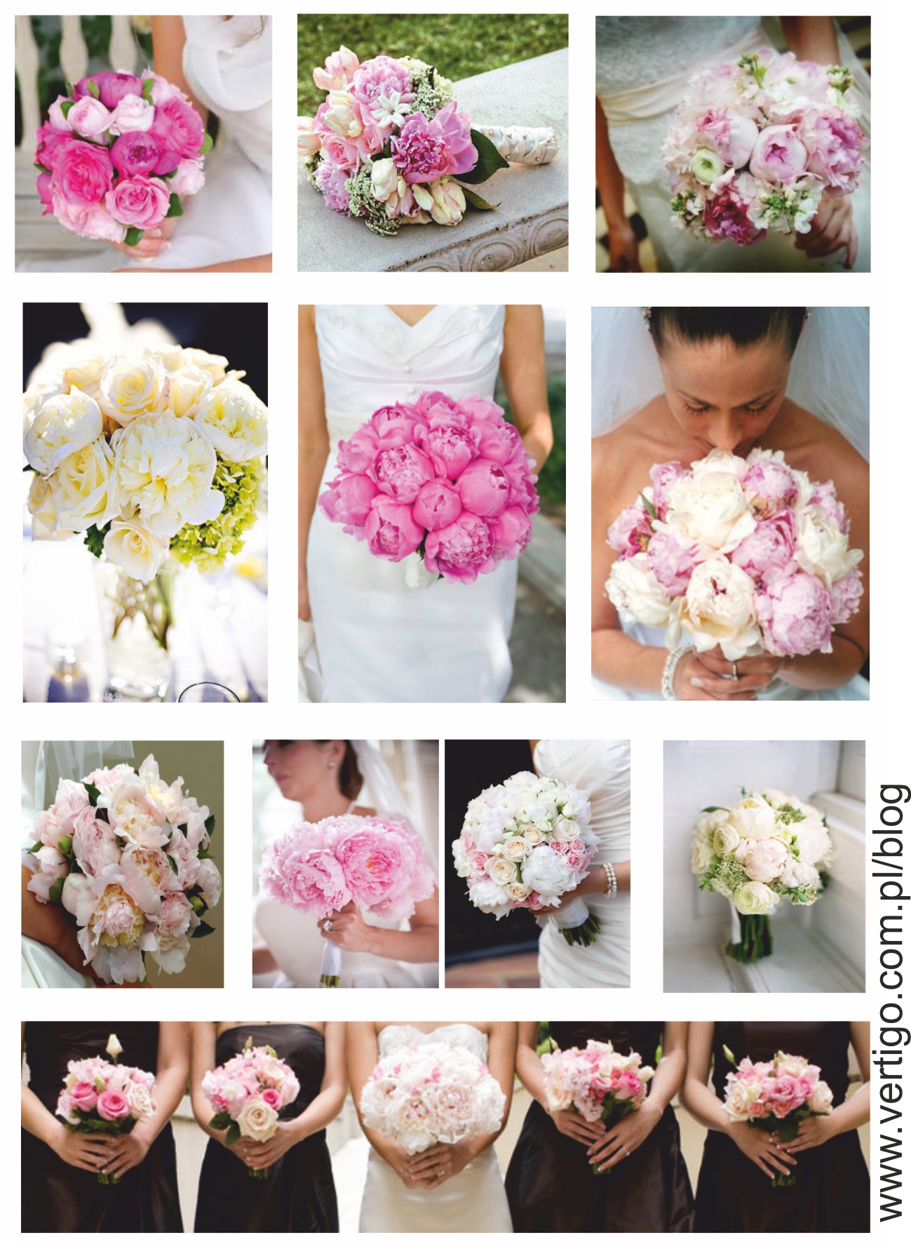 bukiet ślubny z piwonii | Vertigo.com.pl